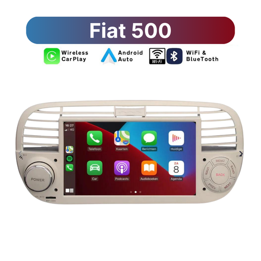 (Fiat 500) Apple CarPlay/Android Auto Touchscreen Radio for Fiat 500